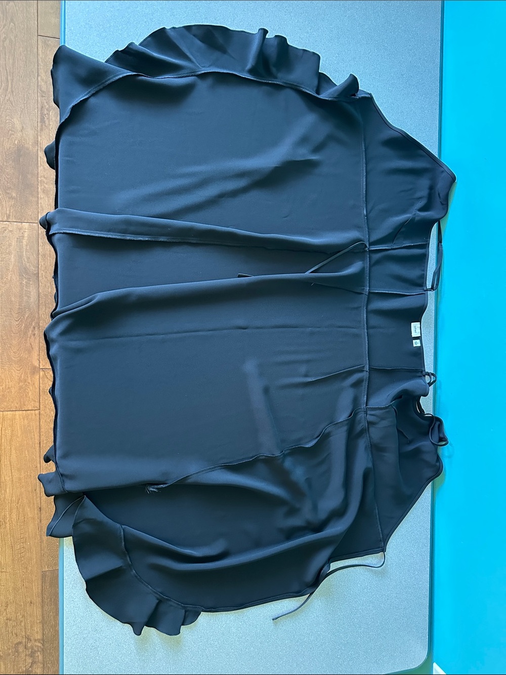 WILFRED | WOMENS BLACK WRAP DRESS | SMALL | ARITZIA - Picture 6 of 9
